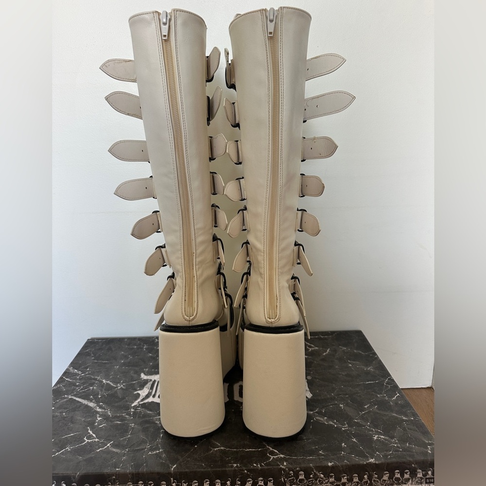 Demonia White Swing 815 Platform Boots - image 5